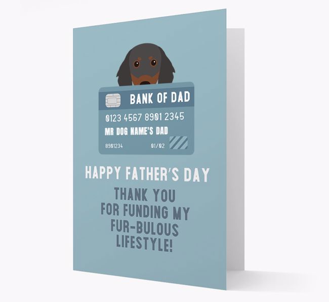 Personalized 'Bank of Dad' Card with {breedFullName} Icon